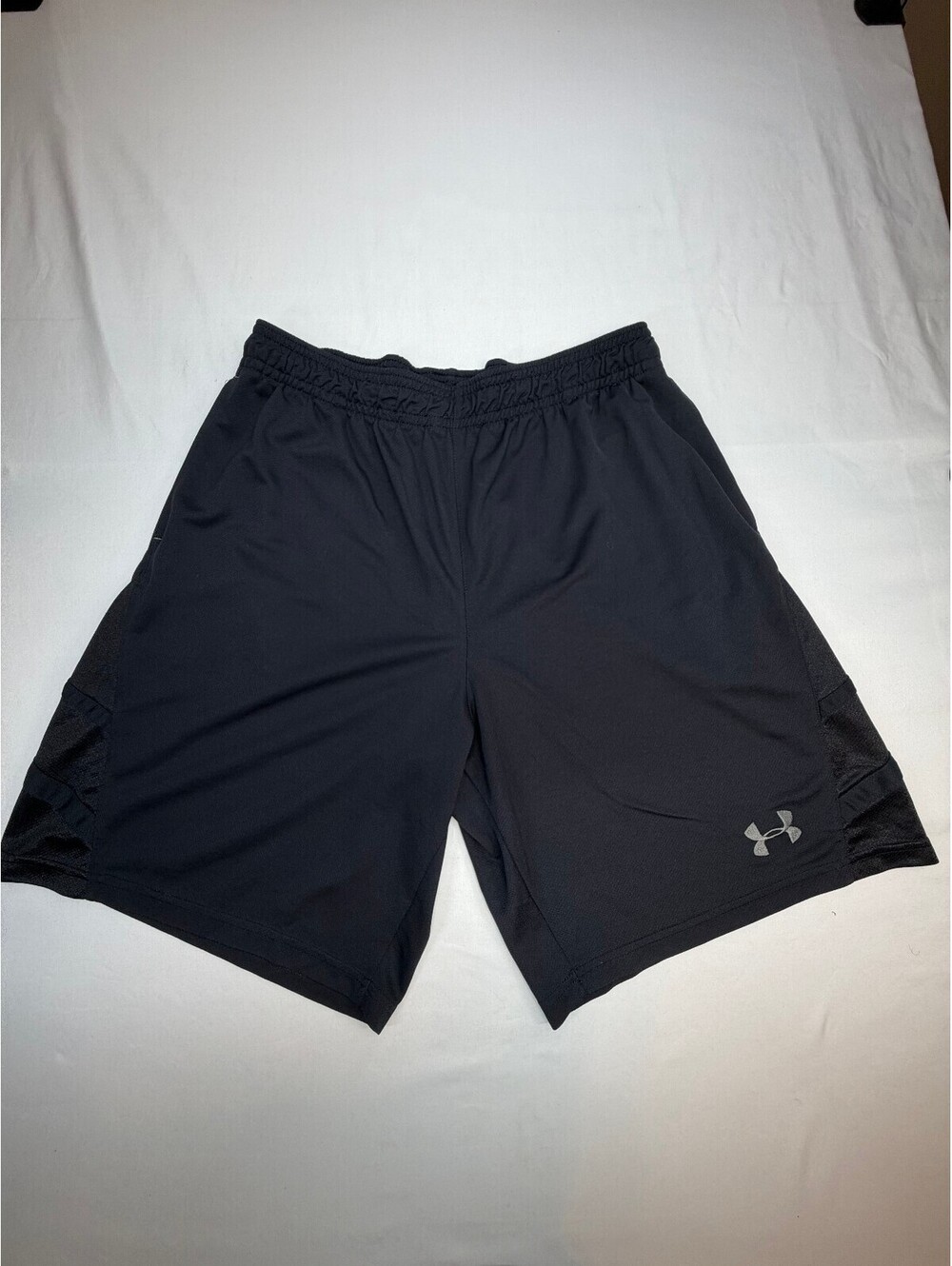 Under Armour Men's Basketball Jersey Shorts Elastic Waist Logo Size XL Black